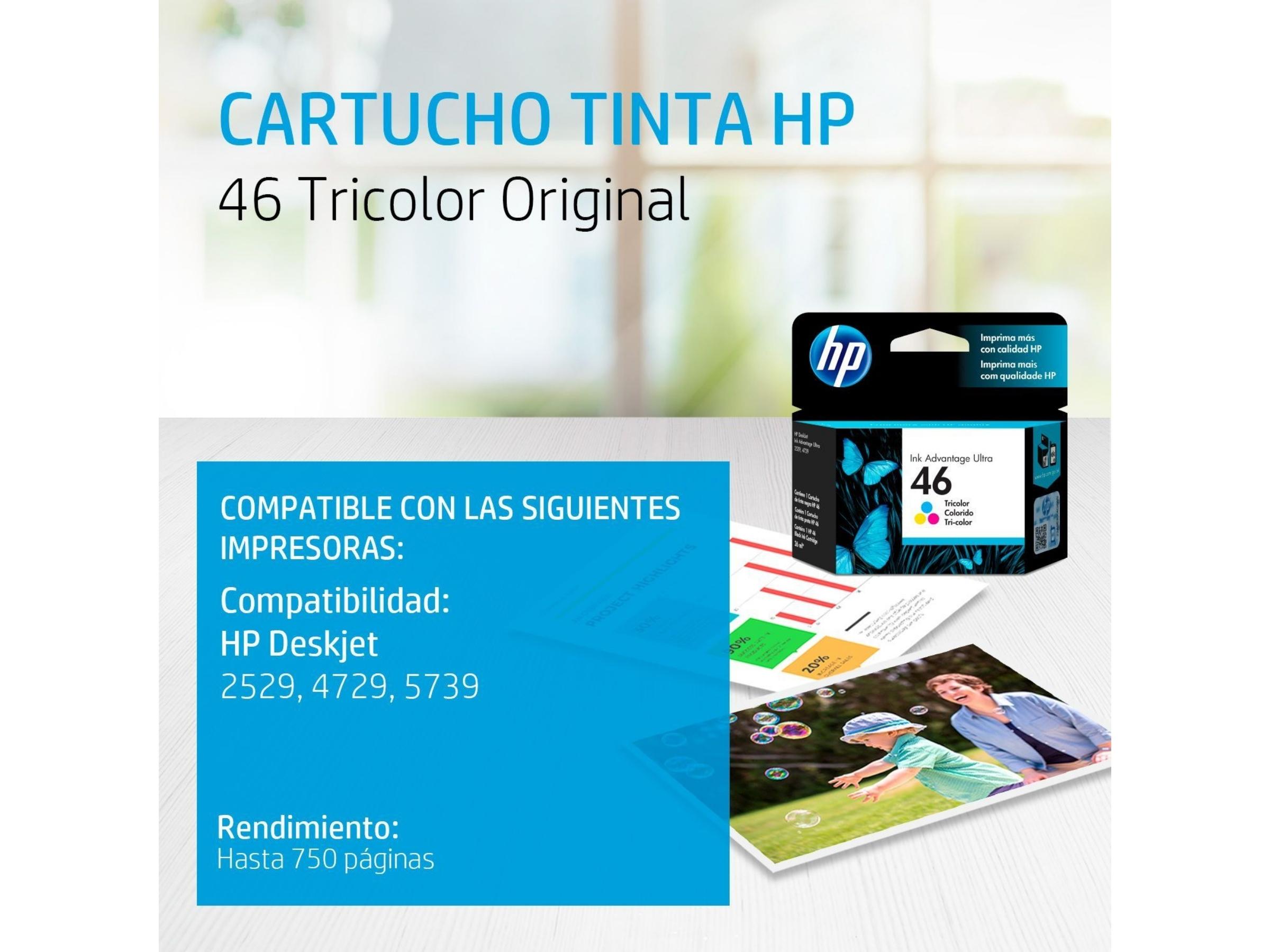 CARTUCHO DE TINTA HP 46 TRICOLOR (CZ638AL) 2529/4729/5738/5739 750 PAG.